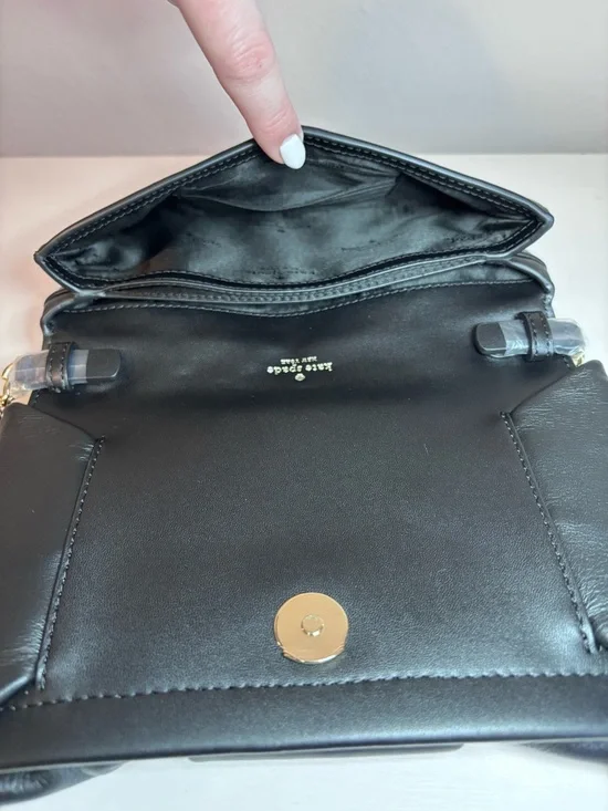 Kate Spade New York Millie Bow Flap Crossbody BLACK - Picture 9 of 11